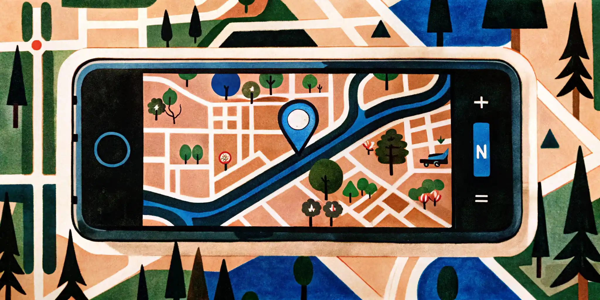 the tracker app map in the phone